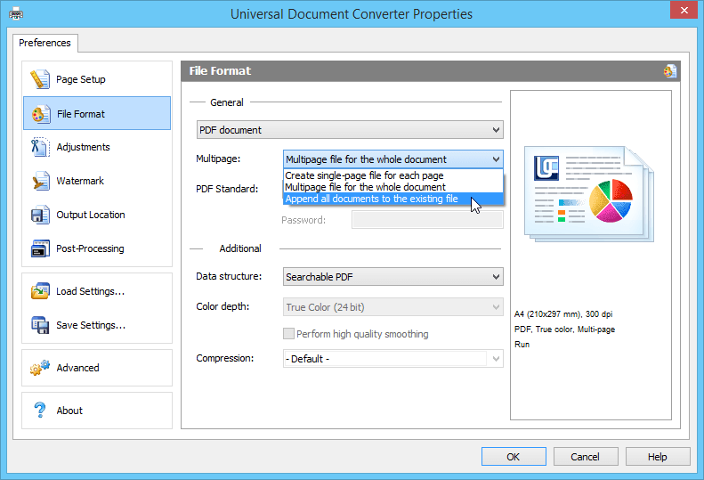 Użyj Universal Document Converter scalacza PDF