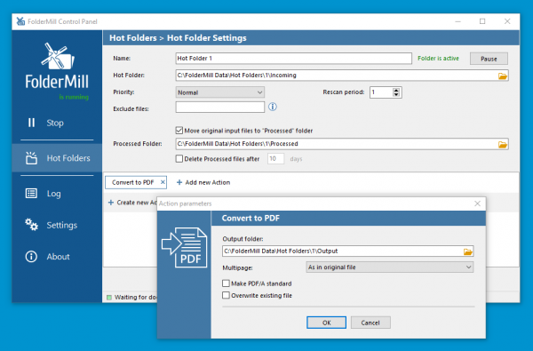Zautomatyzuj konwersję PST do PDF za pomocą FolderMill