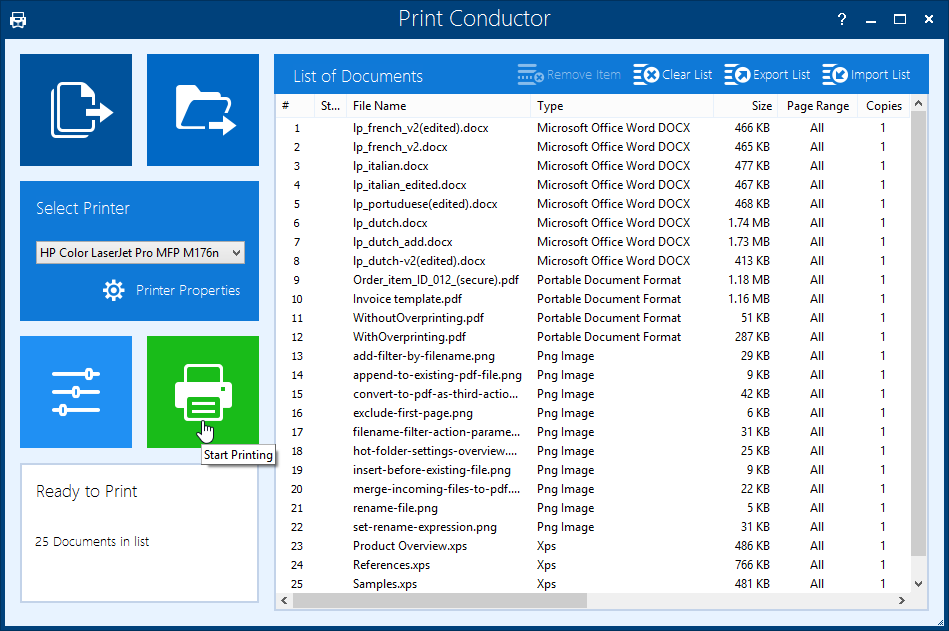 Print Conductor - oprogramowanie do drukowania zbiorczego dla systemu Windows