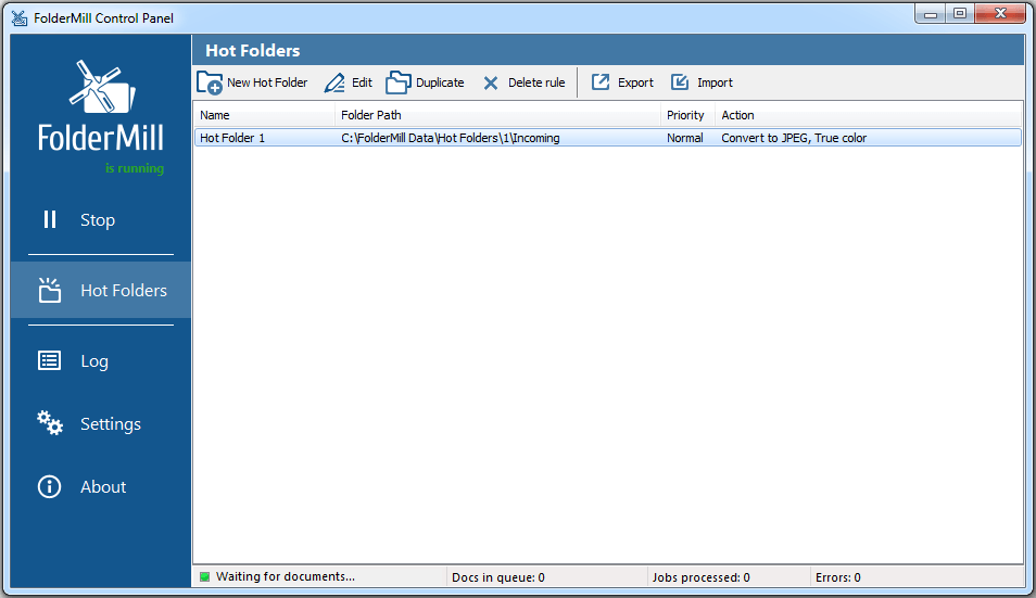 Natychmiast przekształć XPS (OXPS) w JPG za pomocą Hot Folders in FolderMill